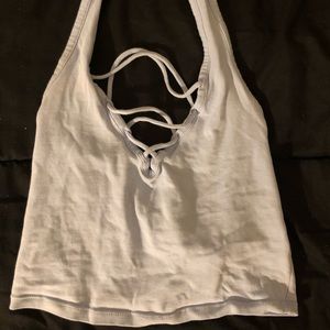 Express crop halter top
